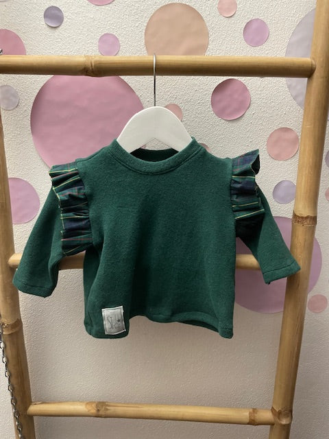 Completino verde con rouches