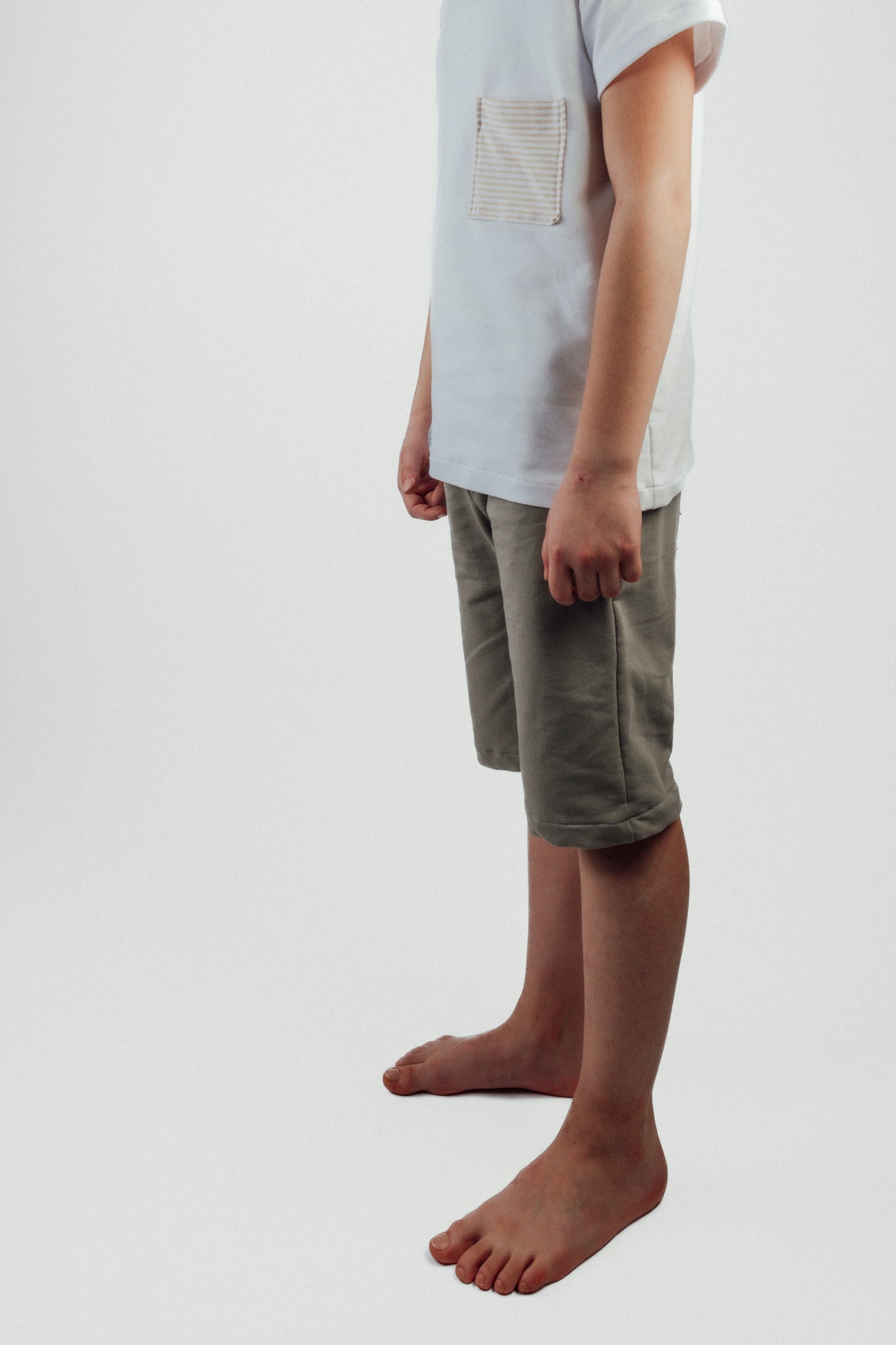 T-shirt cotone maniche corte bianca con taschino.