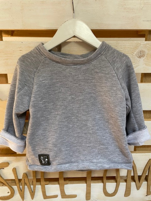 Felpa 4 balze grigio