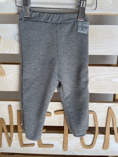 LEGGINGS GRIGIO COTONE FELPATO